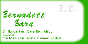 bernadett bara business card